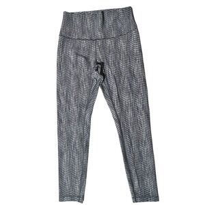Lululemon Wunder Under High-Rise Tights Luon Arrow Size 8 Jacquard Silver Spoon